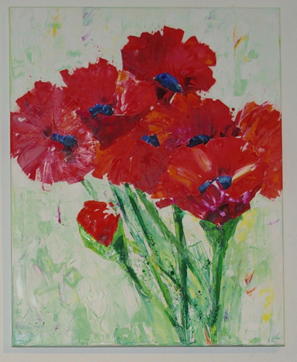 Gemälde, ROTER MOHN 2